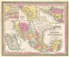 1854 Mitchell Map of Mexico and Guatemala