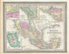 1854 Mitchell Map of Mexico and Guatemala