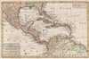 1765 Isaak Tirion Map of Central America and the West Indies