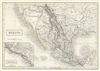1844 Black Map of Texas (Republic of Texas), California, and Mexico