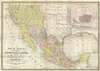1847 Mitchell Pocket Map of Texas at fullest and Mexico
