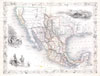 1851 Tallis Map of Mexico, Texas & California