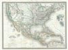 1860 Dufour Map of the United States and Mexico