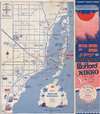 1945 American Automobile Association City Plan or Map of Miami and Miami Beach, Florida