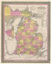 1846 Mitchell Map of Michigan