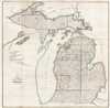 1852 Noble Land Survey Map of Michigan