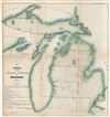 1855 Public Survey Map of Michigan