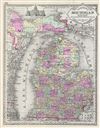 1887 Tunison Map of Michigan