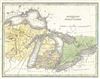 1835 Bradford Map of Michigan, Wisconsin and the Great Lakes