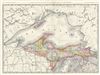 1889 Rand McNally Map of the Northern Michigan and Lake Superior