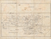 1865 Manuscript Map of Lago de Cuitzeo Region, Central Mexico