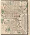 1909 Caspar Map of Milwaukee, Wisconsin