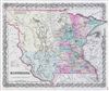 1856 Colton Map of Minnesota