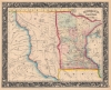 1861 Mitchell Map of Minnesota and the Dakotas