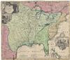 1720 Homann Map of the Mississippi Valley (United States, Louisiana, Texas, British Colonies)