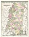 1835 Bradford Map of Mississippi