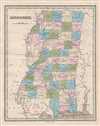 1846 Bradford Map of Mississippi