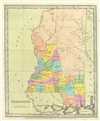 1835 Burr Map of Mississippi