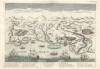 1720 / 1770 Chéreau / Basset View Map of the Gulf Littoral and New Orleans - 1st View of New Orelan