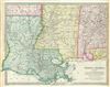 1848 S.D.U.K. Map of Mississippi, Louisiana and Alabama