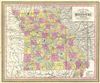 1854 Mitchell Map of Missouri
