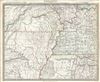 1833 S.D.U.K. Map of Missouri, Arkansas, Kentucky, Tennessee, Alabama and Mississippi