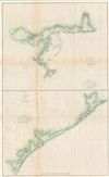 1871 U.S. Coast Survey Map of the Gulf Coast from Mobile, Alabama to Galveston, Texas