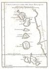 1760 Bellin Map of the Moluccas ( Maluku , Moluques )