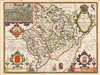 1676 John Speed County Map of Monmouthshire