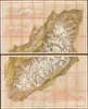 1876 Viollet-le-Duc Two-Sheet Map of Mont Blanc, France and Italy