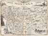 1937 Shope Pictorial Map of Montana