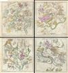 1835 Burritt - Huntington Map of the Constellations and Stars of the 12 Months (4 Maps)