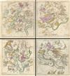 1835 Burritt - Huntington Map of the Constellations and Stars of the 12 Months (4 Maps)