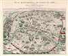 1891 Roy Pictorial Map of Paris, France and its Monuments
