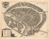 1646 Merian Plan of Moscow, Depicted During the Reign of Boris Godunov