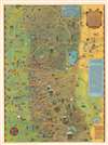 1931 Cormack Pictorial Map of Mother Lode Gold Region: California. Nevada
