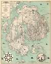 1934 Higgins Map of Mount Desert Island, Maine