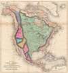 1873 Gilpin Geological Map of North America Mountain Systems