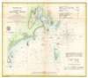 1857 U.S. Coast Survey Chart or Map of the Mouth of the Kennebec River, Maine