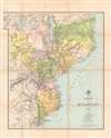 1889 Comissão de Cartographia Map of Mozambique (Portuguese East Africa)