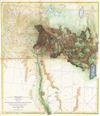1855 Jefferson Davis Map of California from Pyramid Lake to the Sacramento River