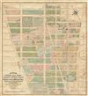 1867 Holmes Map of Murray Hill Farm, Midtown Manhattan, New York City