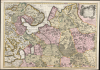 1709 Elizabeth Verseyl Visscher Map of Russia (Muscovy)