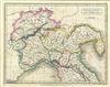 1822 Butler Map of Northern Italy and Switzerland