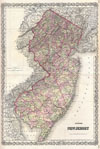 1868 Colton Map of New Jersey