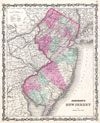 1862 Johnson Map of New Jersey