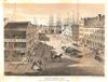 1859 Valentine's View of Market Slip, New York City