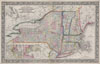 1864 Mitchell Map of New York, Massachusetts, Connecticut, Rhode Island, New Hampshire & Vermont