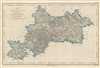 1854 Pharoah Map of Nanded and Adilabad in Maharashtra and Telangana, India