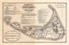 1889 Ewer Map of Nantucket Island, Massachusetts w/ Old Colony Line Ad